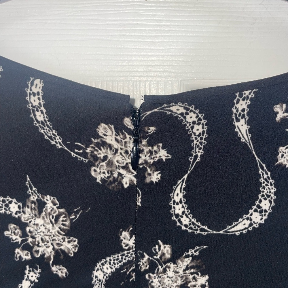 Talbots Black and White Patterned Sleeveless Midi Dress Size 10 - Picture 4 of 4